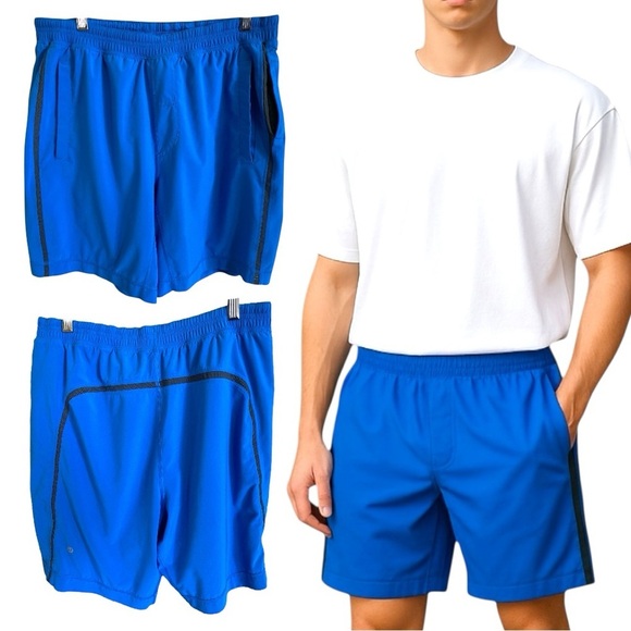 Lululemon Athletica Run Response Mens Blue Short Size Large Waist 36” Length 19” - Picture 6 of 14